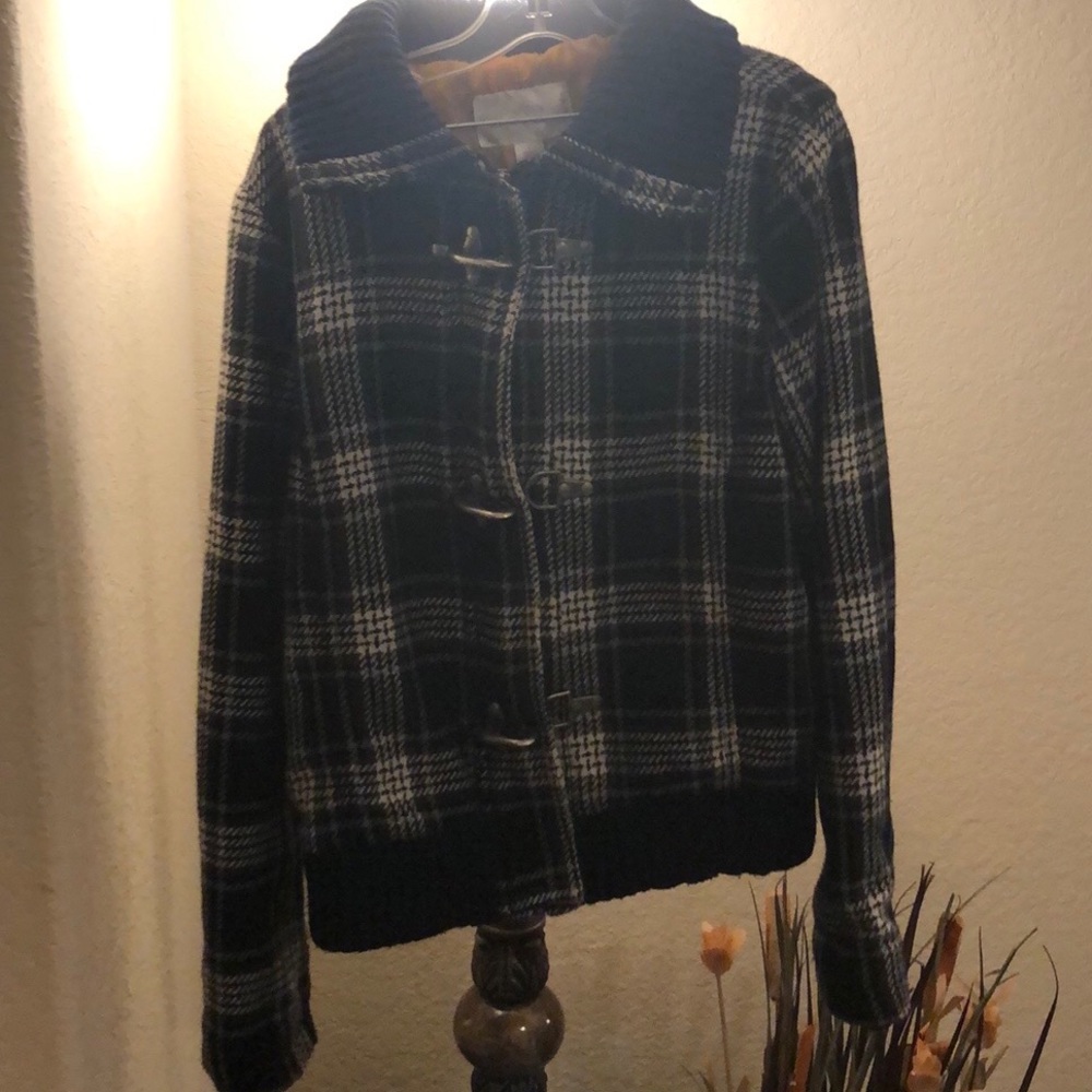 Xhilaration Plaid Double Closure Letterman Style